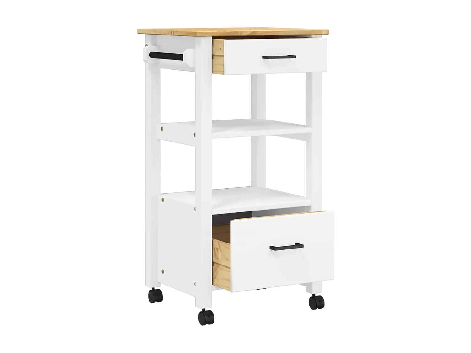 Chariot de cuisine MONZA 48x40x90 bois massif de pin