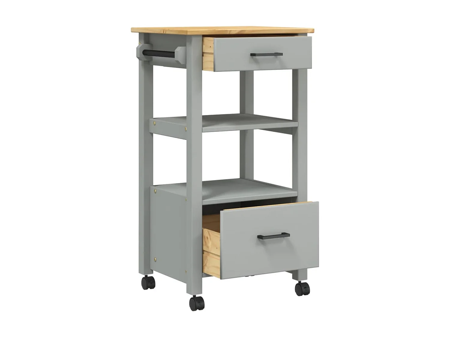 Chariot de cuisine MONZA 48x40x90 bois massif de pin