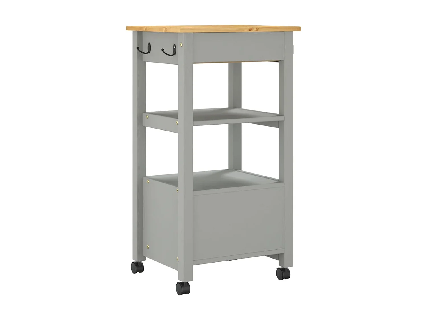 Chariot de cuisine MONZA 48x40x90 bois massif de pin