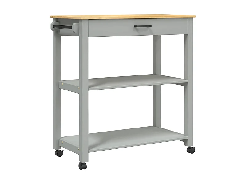 Chariot de cuisine MONZA 84x40x90 bois massif de pin