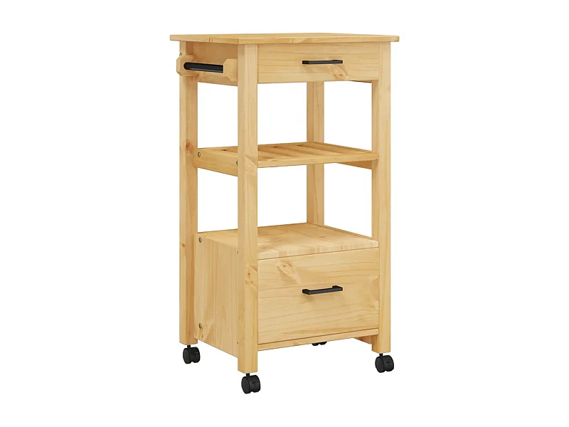 Chariot de cuisine MONZA 48x40x90 bois massif de pin