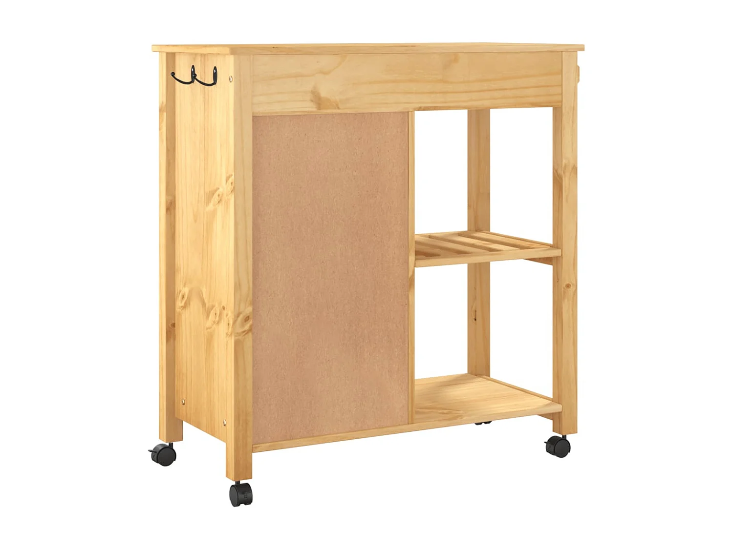 Chariot de cuisine MONZA 84x40x90 bois massif de pin