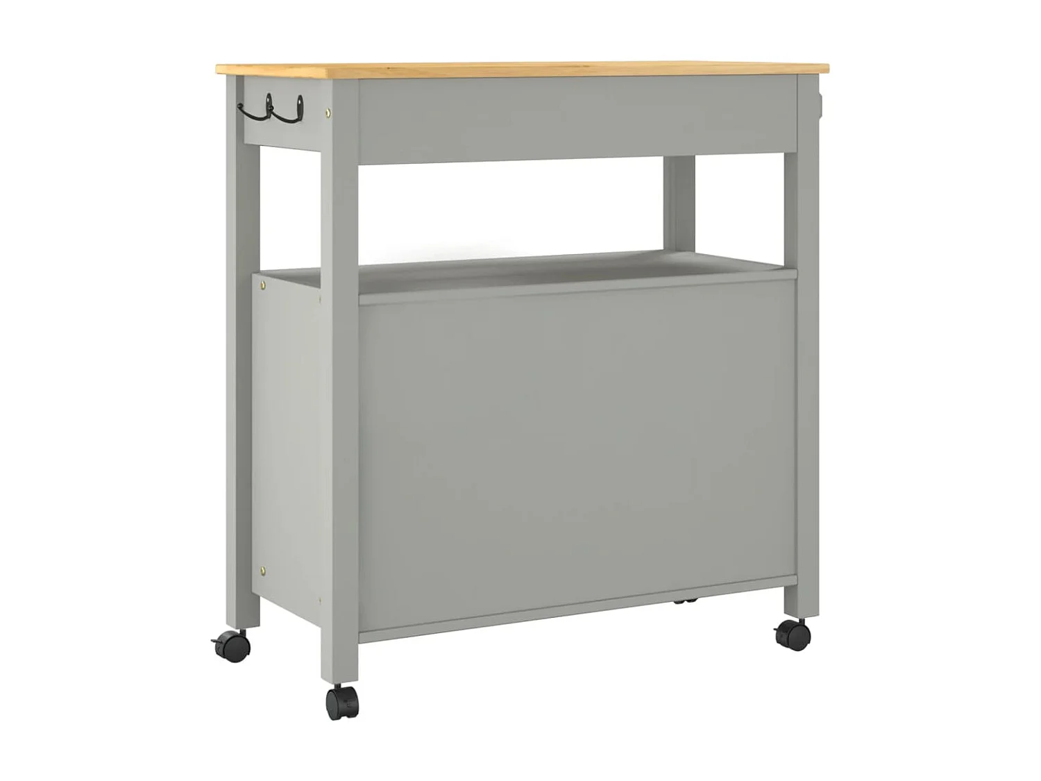 Chariot de cuisine MONZA 84x40x90 bois massif de pin