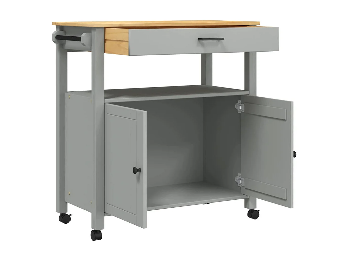 Chariot de cuisine MONZA 84x40x90 bois massif de pin