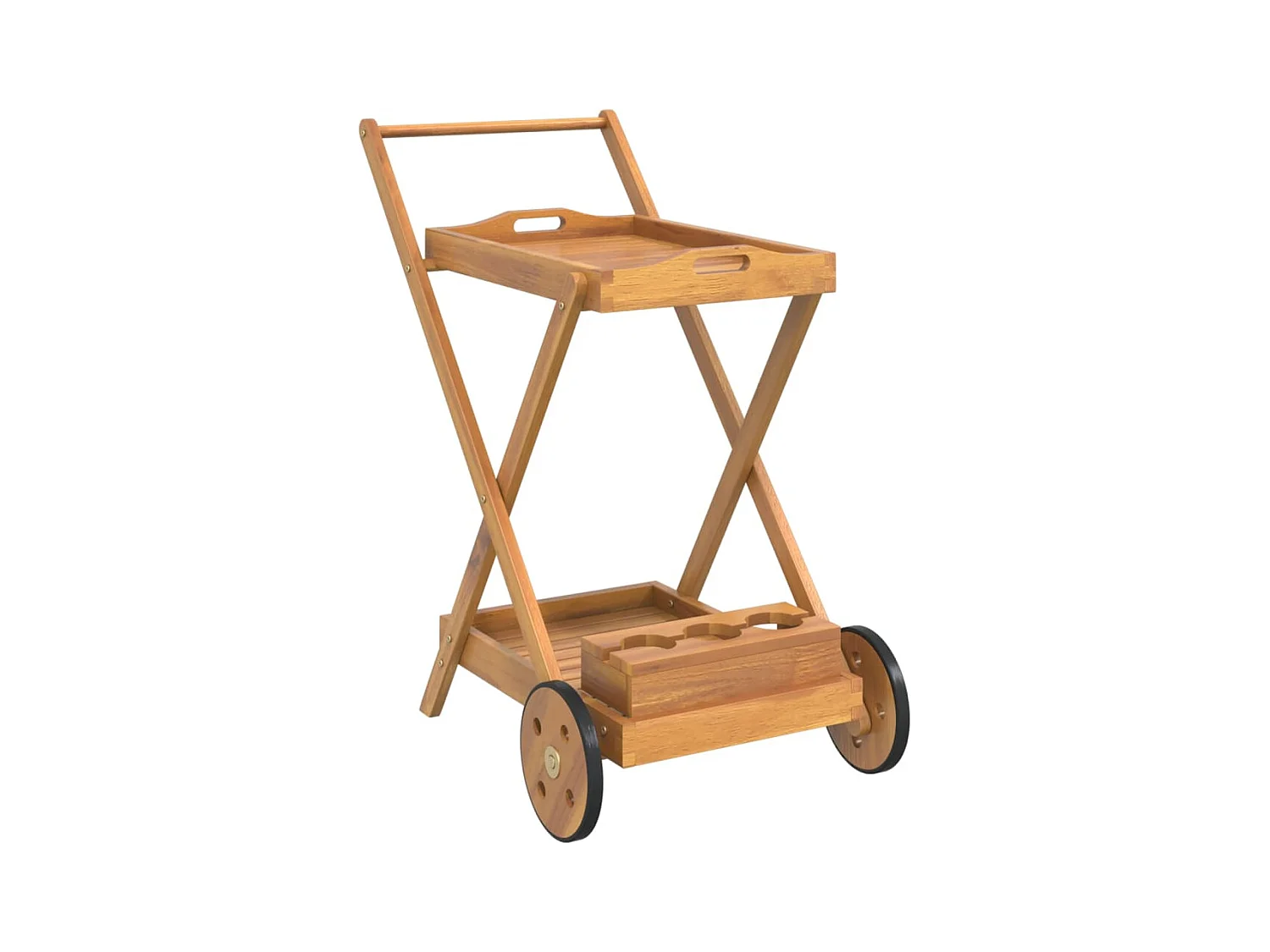 Serveerwagen 54x87x90 cm massief acaciahout