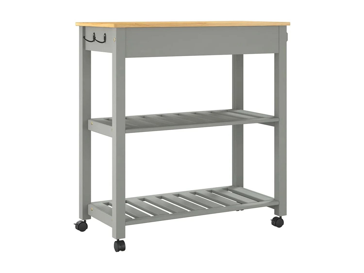 Chariot de cuisine MONZA 84x40x90 bois massif de pin