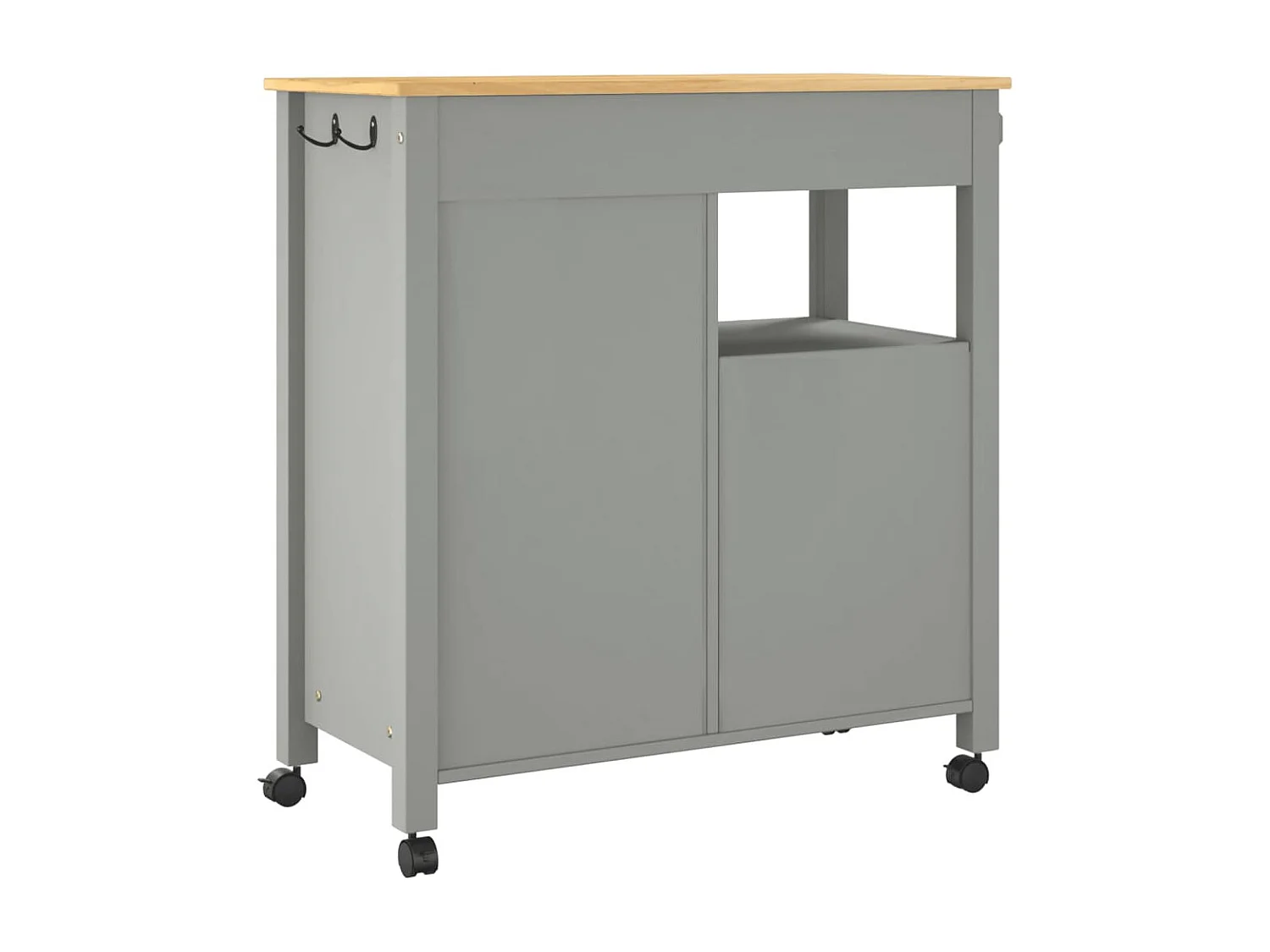 Chariot de cuisine MONZA 84x40x90 bois massif de pin