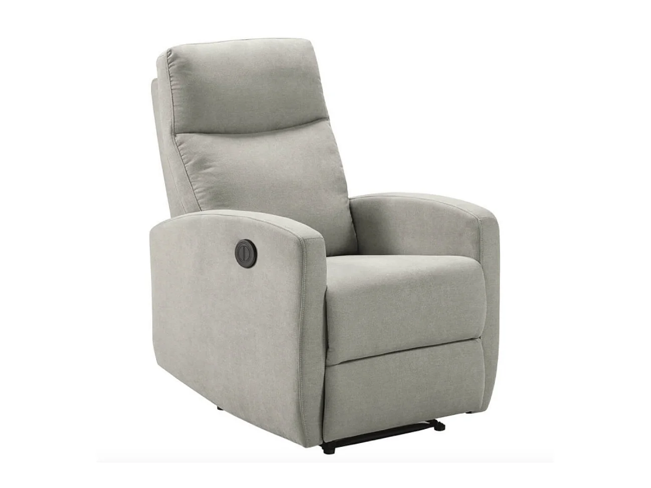 Fauteuil de relaxation électrique tissu Kaleria-Couleur Gris clair
