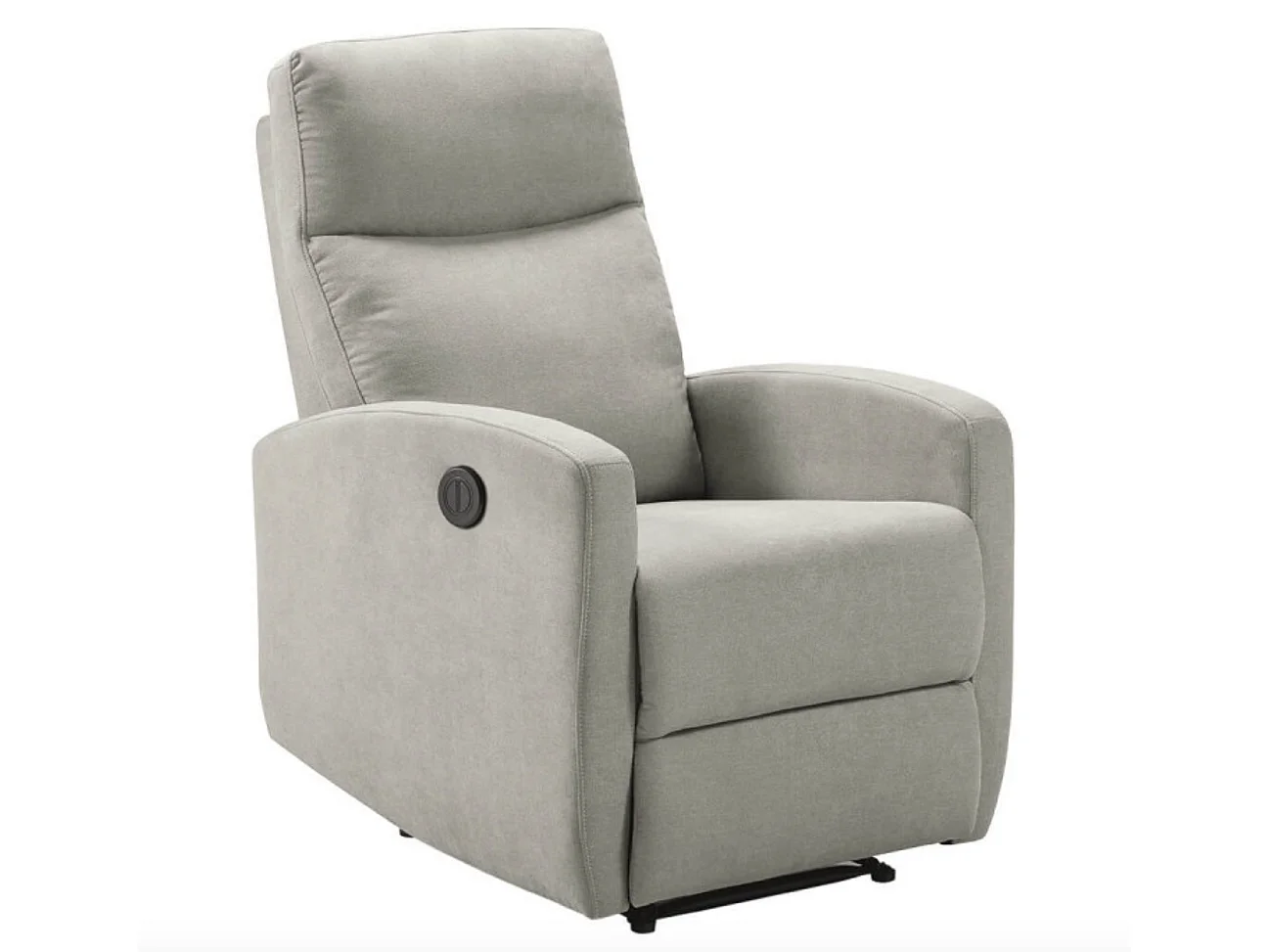 Fauteuil de relaxation électrique tissu Kaleria-Couleur Gris clair