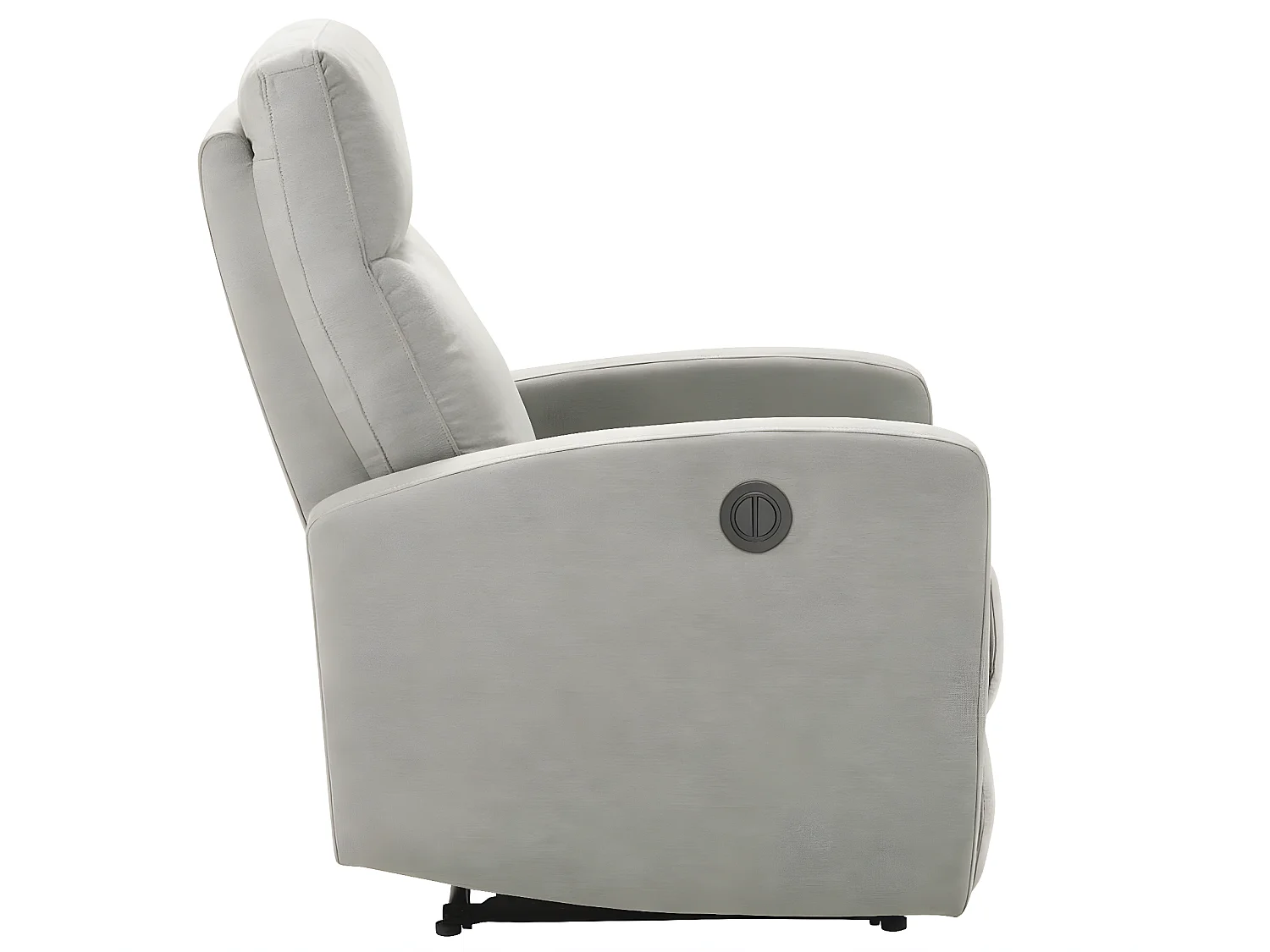 Fauteuil de relaxation électrique tissu Kaleria-Couleur Gris clair