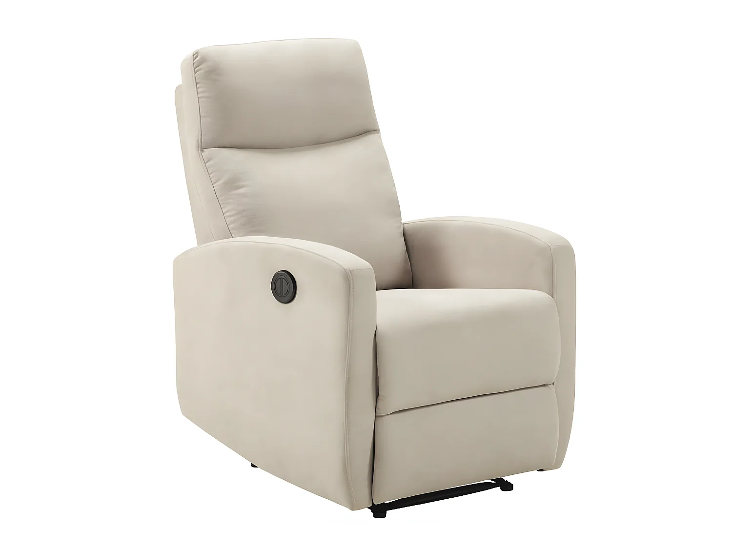 Fauteuil de relaxation manuel tissu Kaleria-Couleur Crème