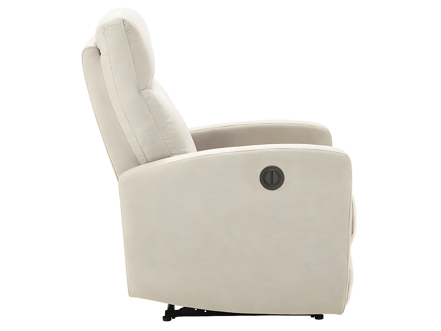 Fauteuil de relaxation manuel tissu Kaleria-Couleur Crème