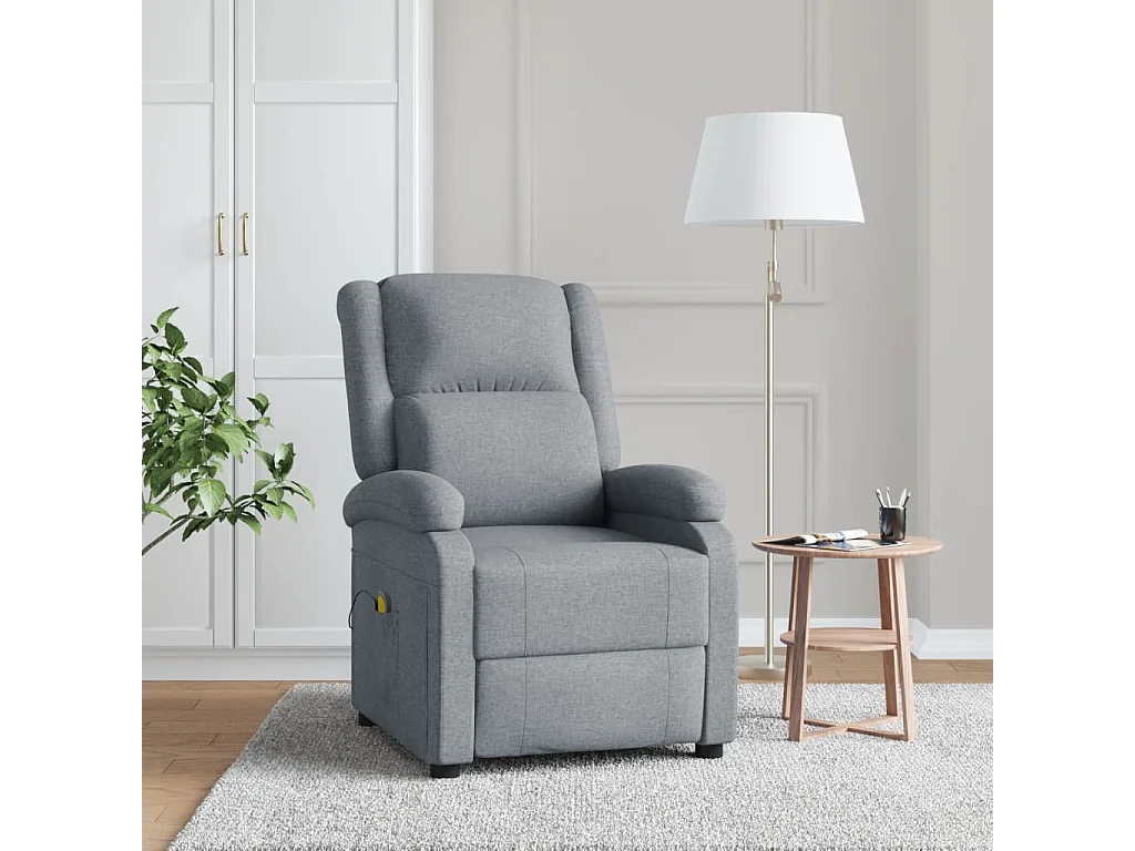 Fauteuil de massage Gris clair Tissu