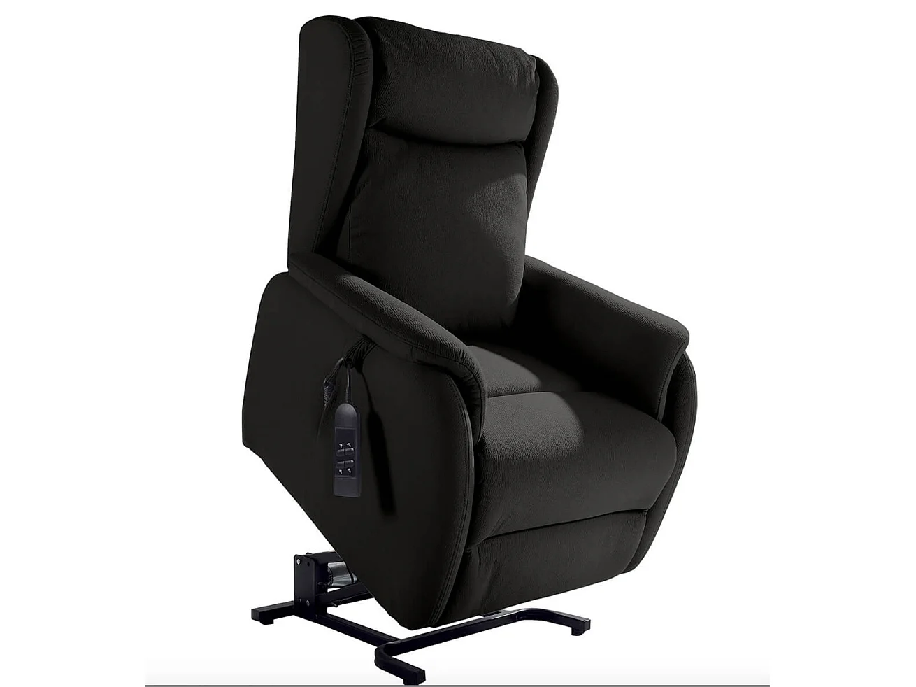 Fauteuil de relaxation et releveur 2 moteurs en nubuck 2 moteurs électriques Biza-Couleur Gris foncé