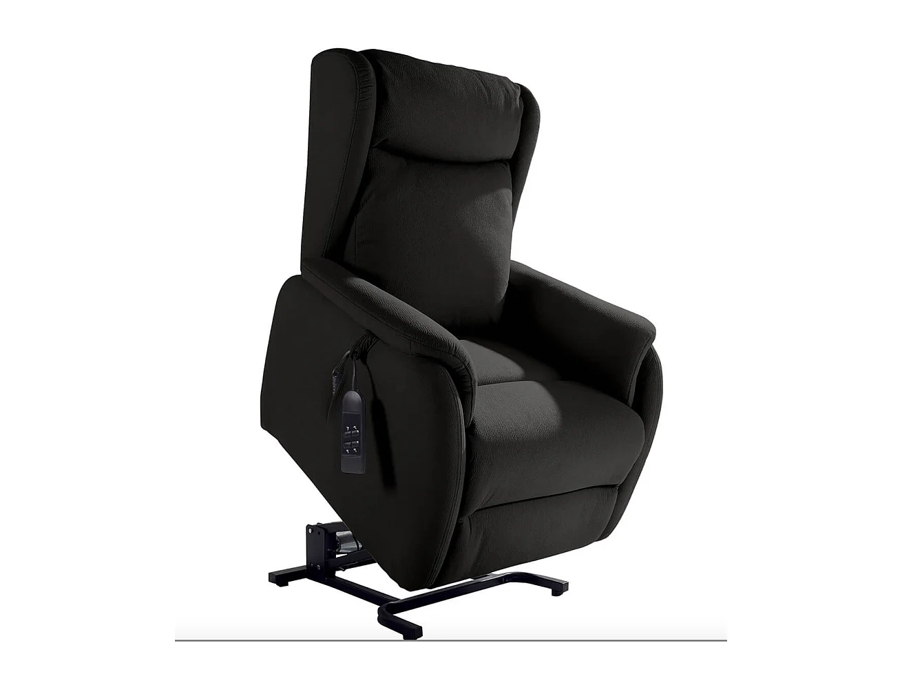 Fauteuil de relaxation et releveur 2 moteurs en nubuck 2 moteurs électriques Biza-Couleur Gris foncé
