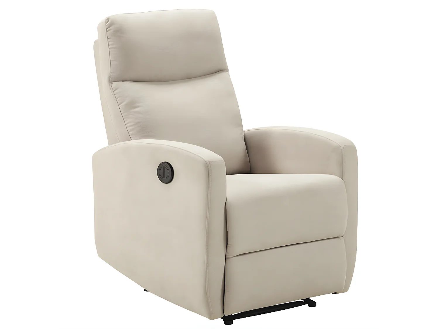 Fauteuil de relaxation électrique tissu Kaleria-Couleur Crème