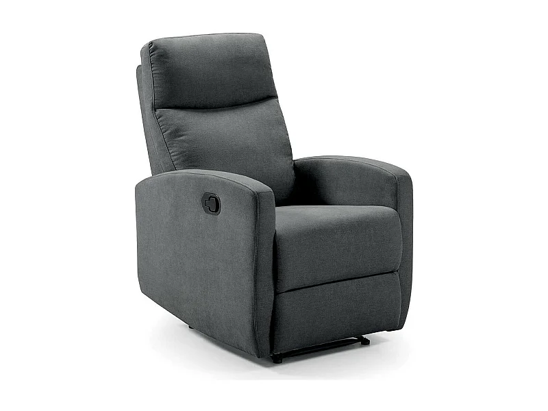 Fauteuil de relaxation manuel tissu Kaleria-Couleur Gris foncé