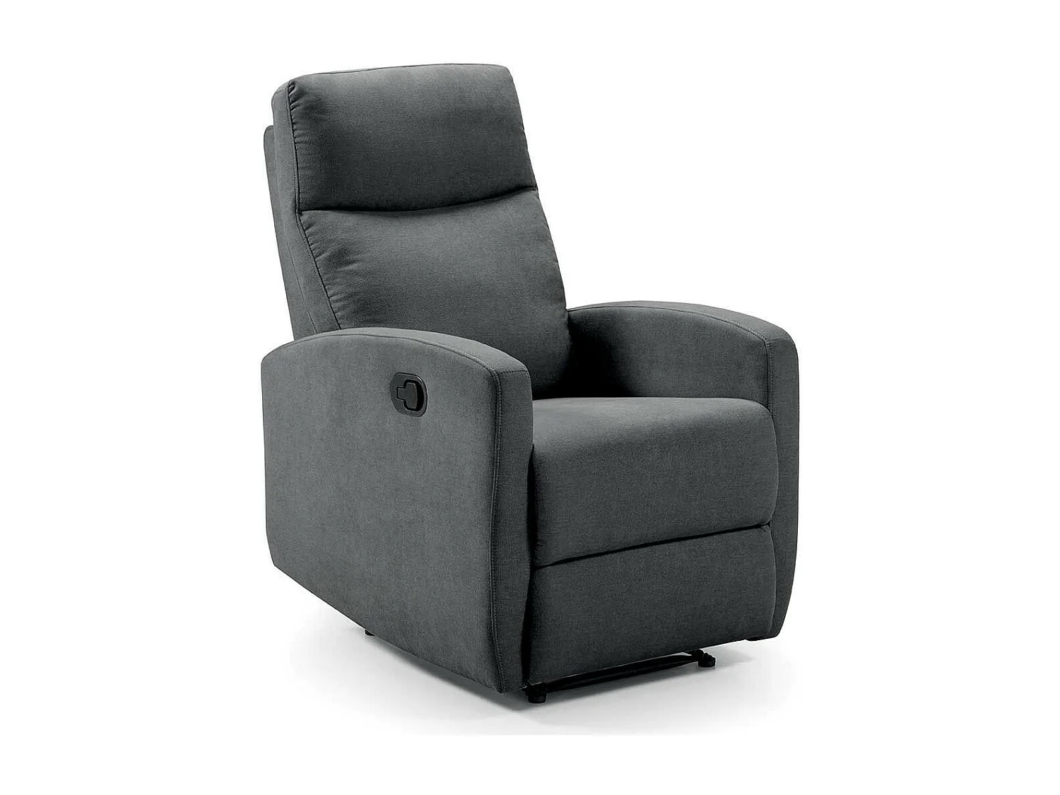 Fauteuil de relaxation manuel tissu Kaleria-Couleur Gris foncé