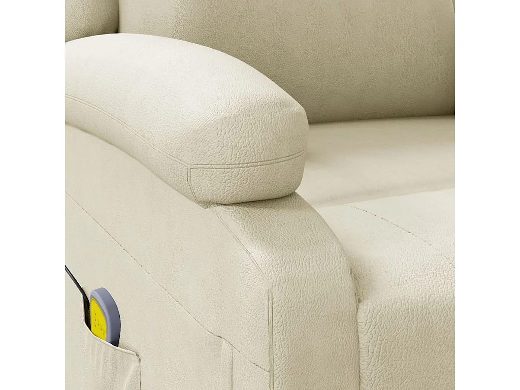 Fauteuil de massage Crème Similicuir