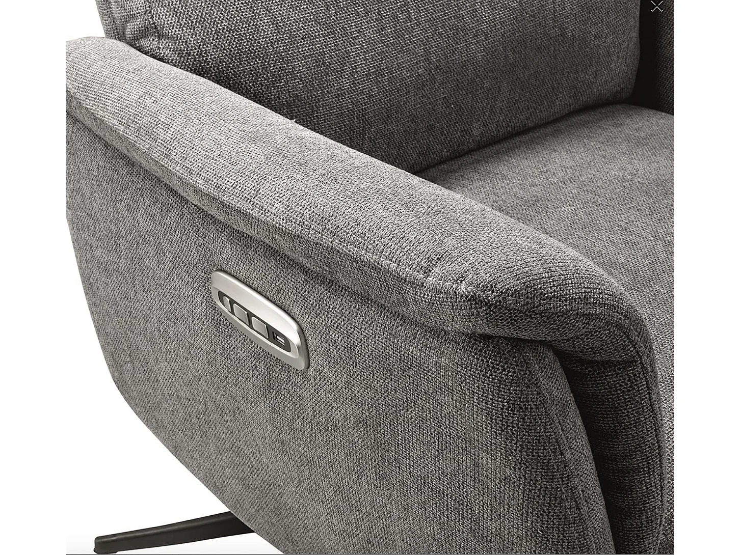 Fauteuil relax électrique 2 moteurs en tissu Kazere-Couleur Gris foncé