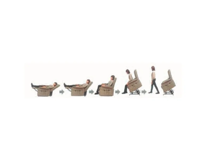 Fauteuil de relaxation et releveur 2 moteurs en nubuck 2 moteurs électriques Biza-Couleur Beige