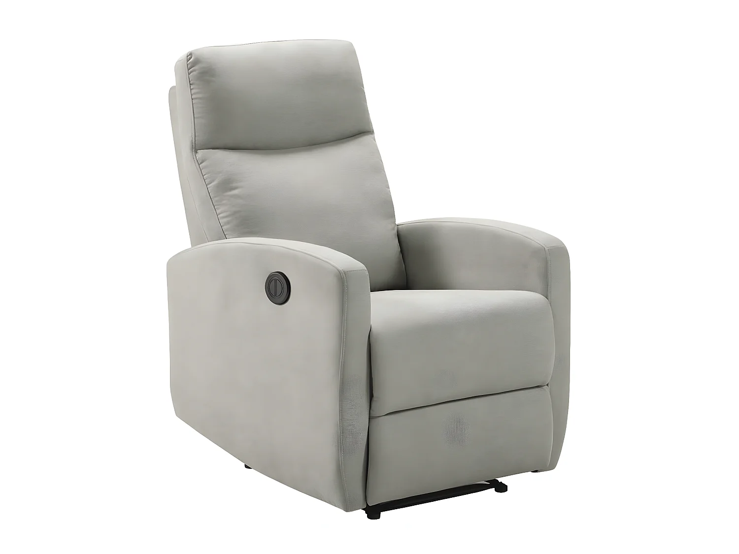 Fauteuil de relaxation manuel tissu Kaleria-Couleur Gris clair