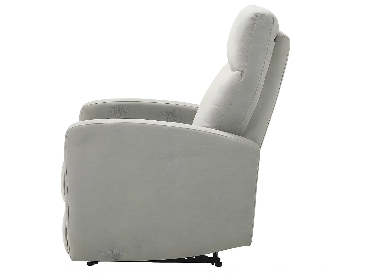 Fauteuil de relaxation manuel tissu Kaleria-Couleur Gris clair