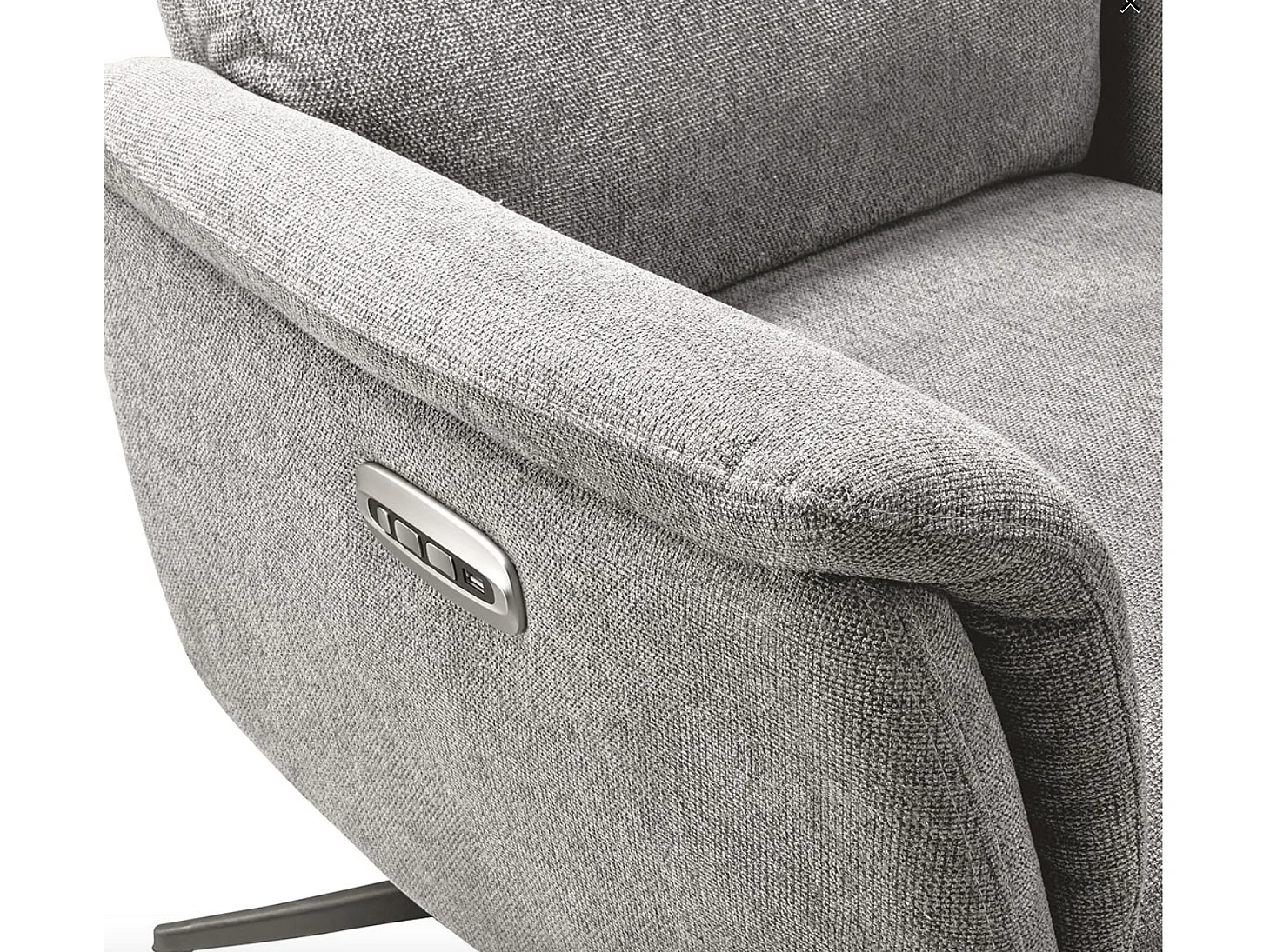 Fauteuil relax électrique 2 moteurs en tissu Kazere-Couleur Gris clair