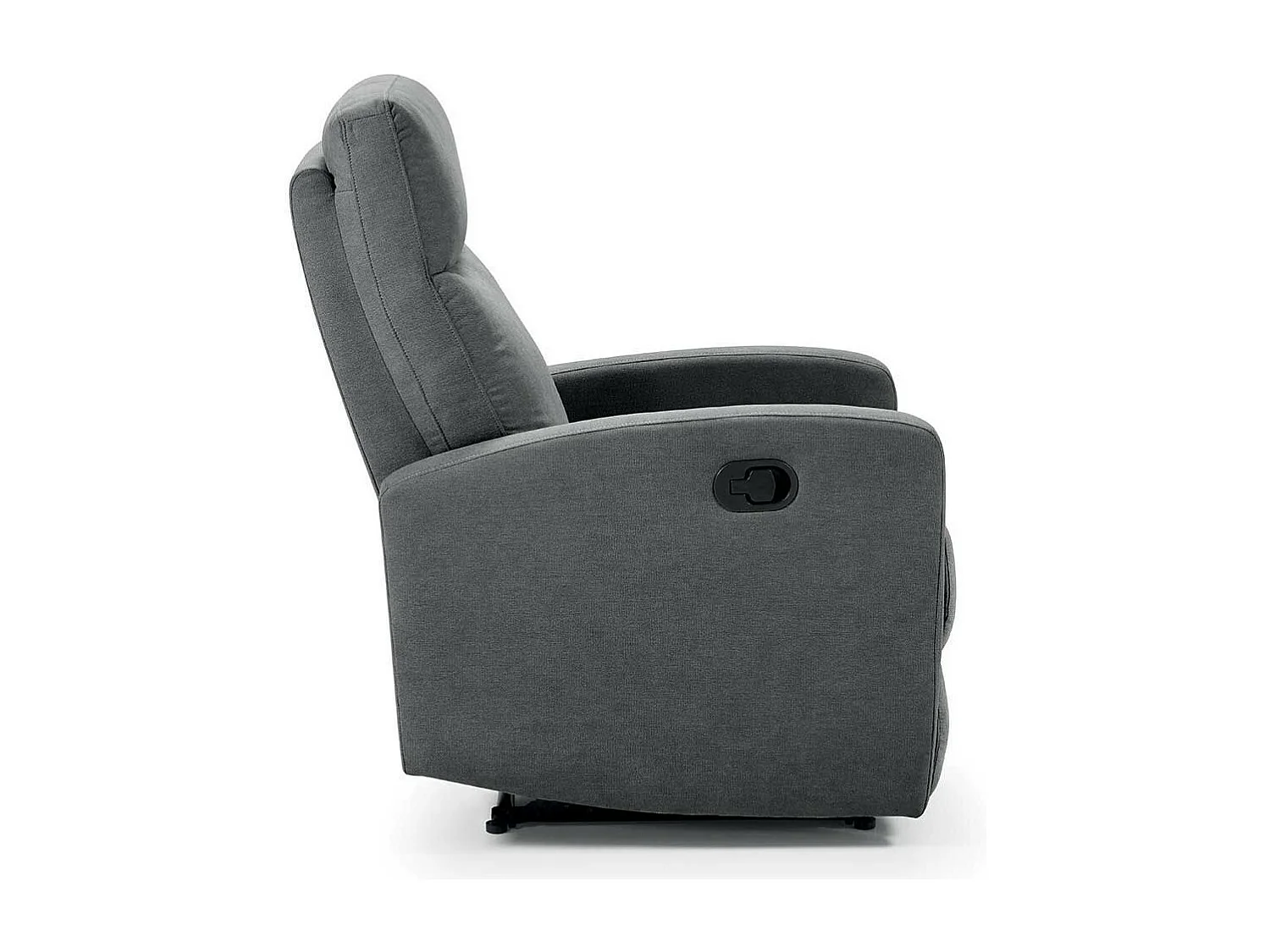 Fauteuil de relaxation électrique tissu Kaleria-Couleur Gris foncé