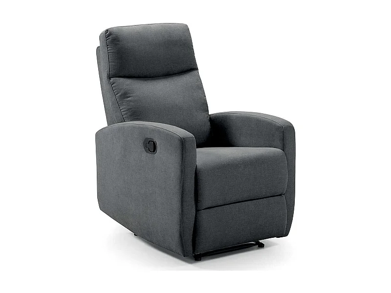 Fauteuil de relaxation électrique tissu Kaleria-Couleur Gris foncé