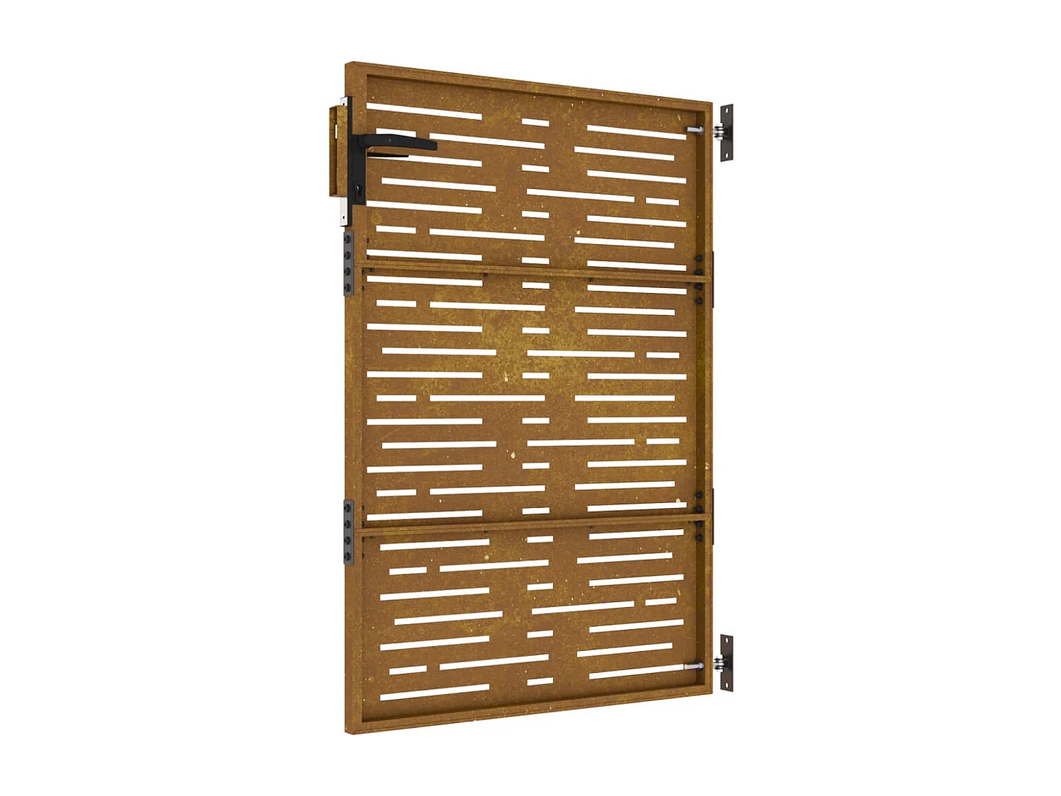 Portail de jardin 85x125 acier corten conception de carré