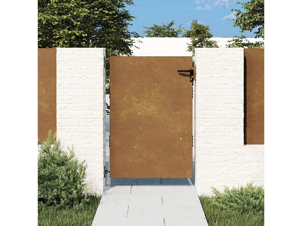 Portail de jardin 85x150 acier corten