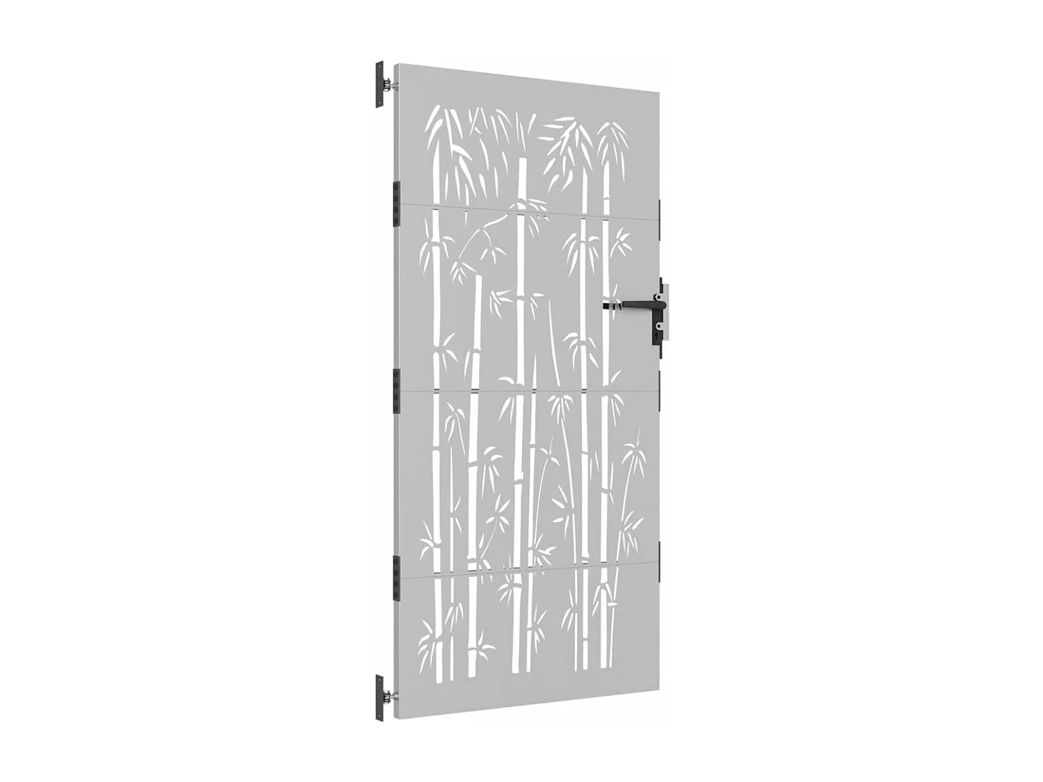 Portail de jardin 85x200 acier corten design de bambou