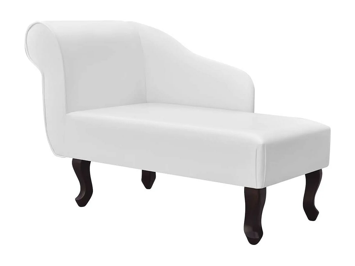 Chaise longue Blanc Similicuir Luka