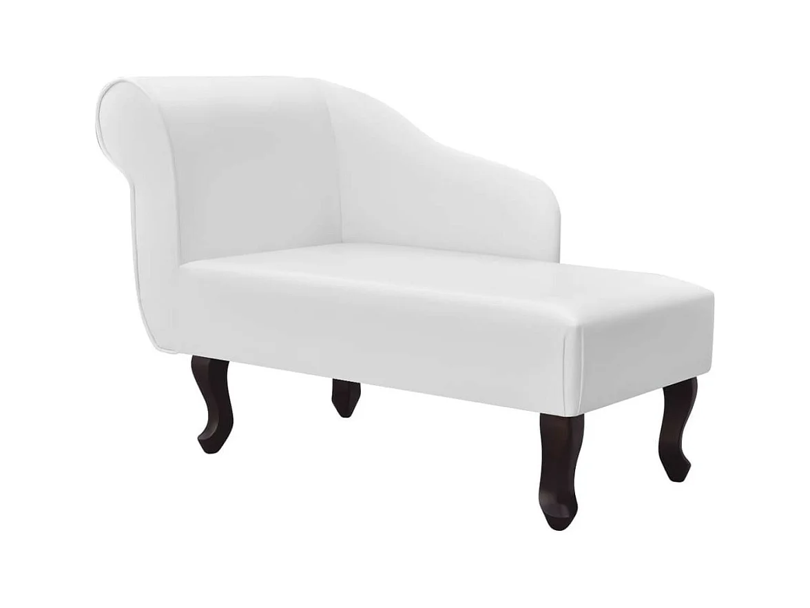 Chaise longue Blanc Similicuir Luka