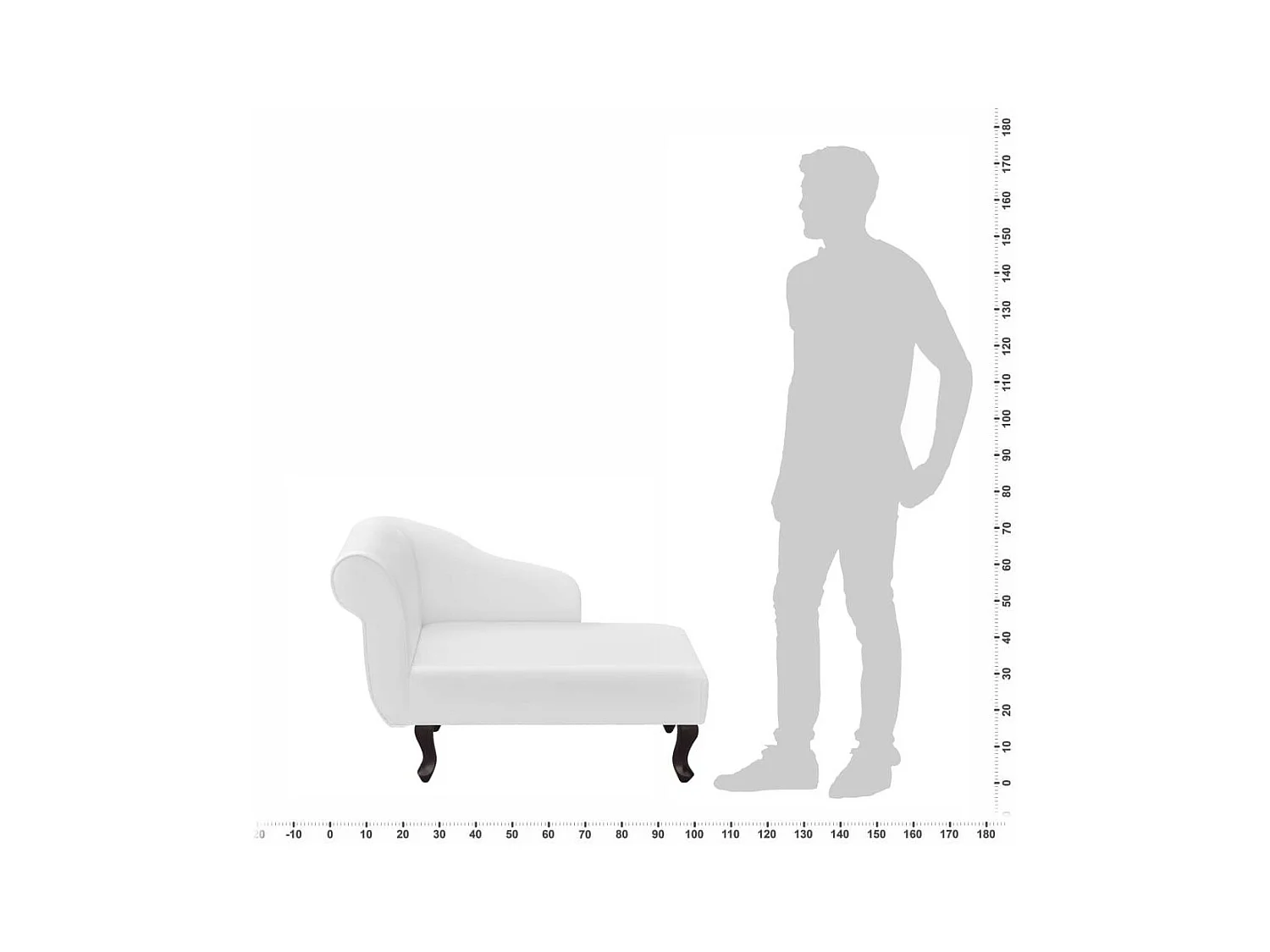 Chaise longue Blanc Similicuir Luka