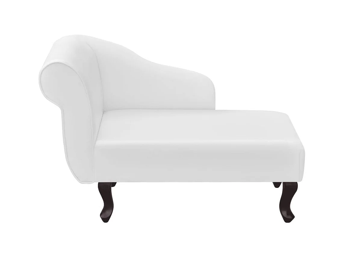 Chaise longue Blanc Similicuir Luka
