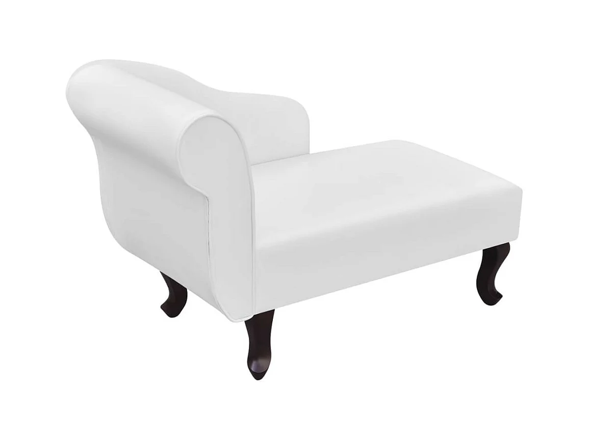 Chaise longue Blanc Similicuir Luka