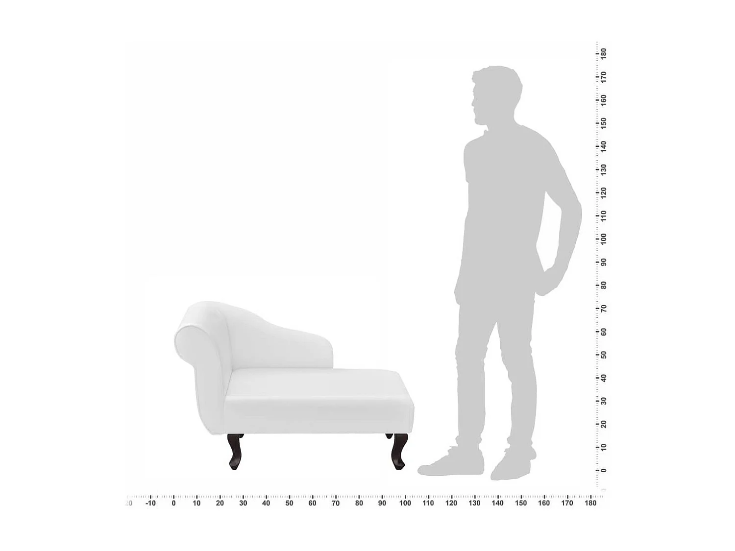 Chaise longue Blanc Similicuir Luka