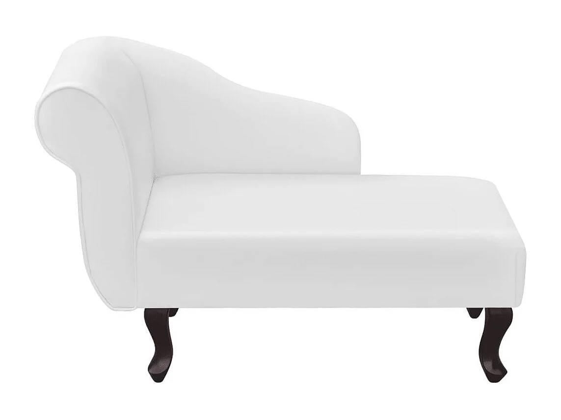 Chaise longue Blanc Similicuir Luka