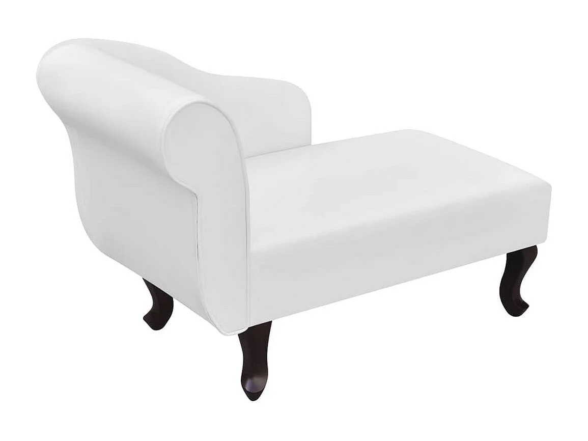 Chaise longue Blanc Similicuir Luka
