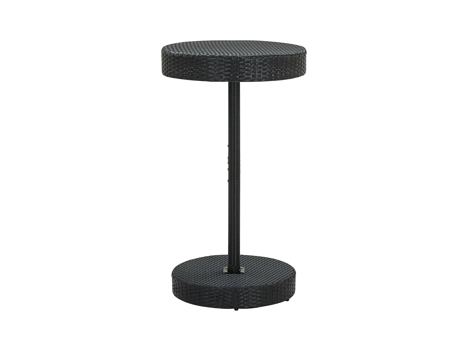 Table de jardin Noir 60,5x106 Résine tressée