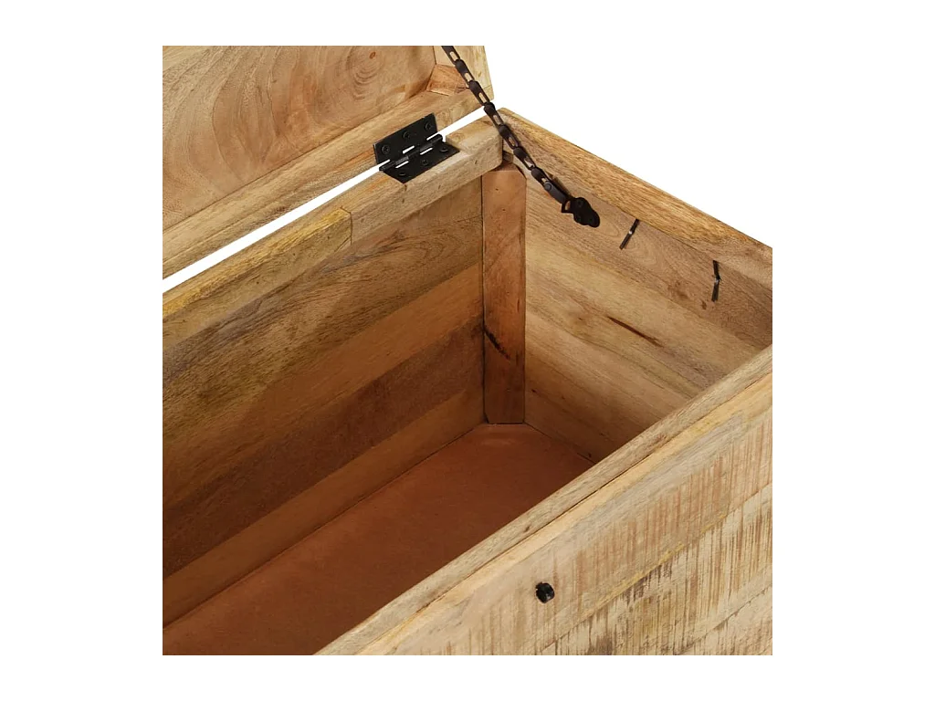 Opbergkist massief ruw mangohout