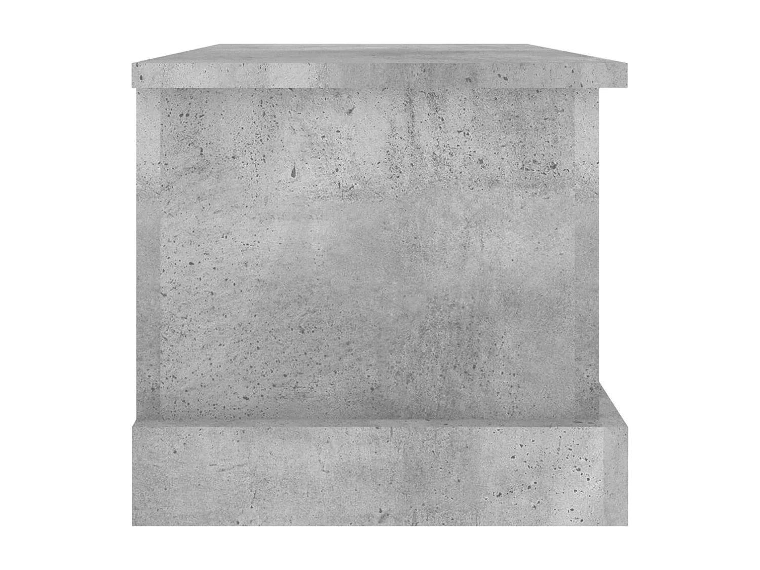Boîte de rangement gris béton 50x30x28 bois d'ingénierie