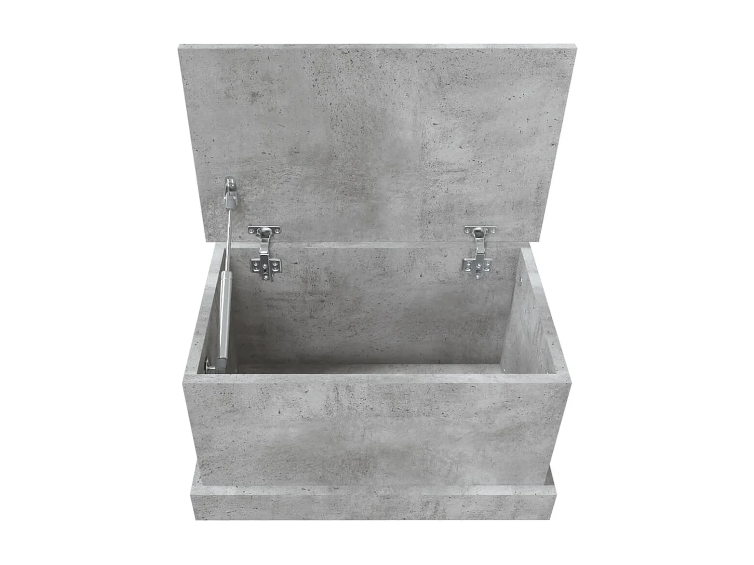 Boîte de rangement gris béton 50x30x28 bois d'ingénierie