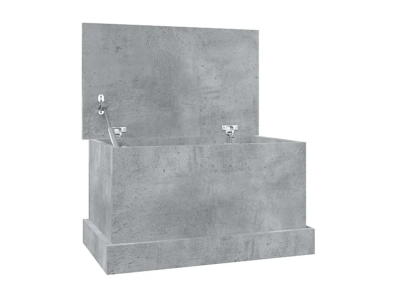 Boîte de rangement gris béton 50x30x28 bois d'ingénierie