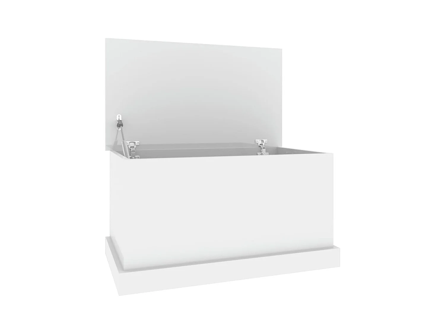 Boîte de rangement blanc brillant 70x40x38 bois d'ingénierie