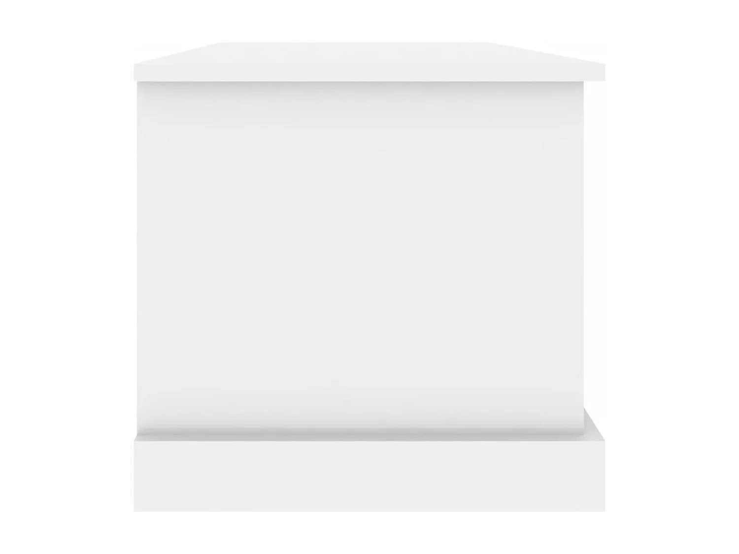 Boîte de rangement blanc brillant 70x40x38 bois d'ingénierie