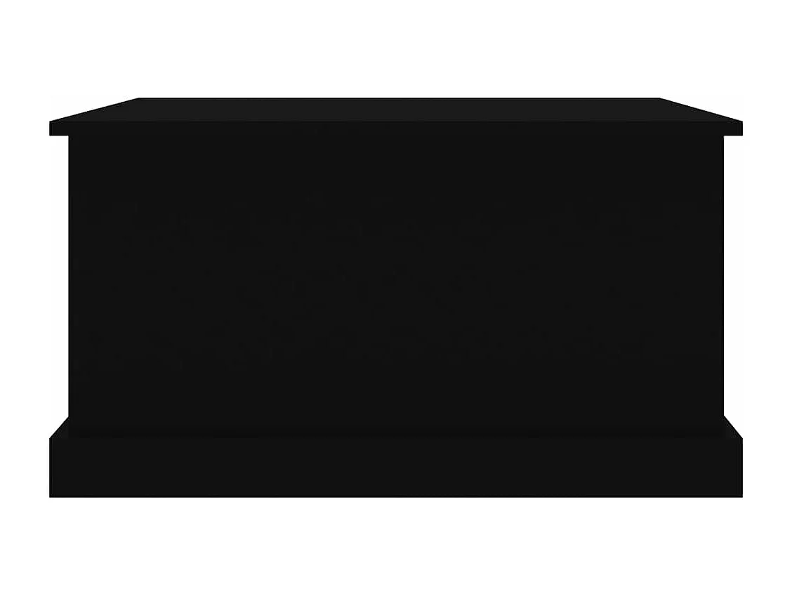 Boîte de rangement noir 70x40x38 bois d'ingénierie