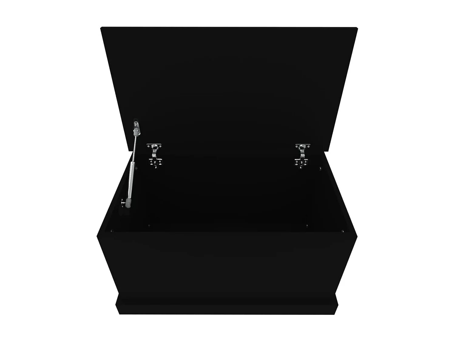 Boîte de rangement noir 70x40x38 bois d'ingénierie